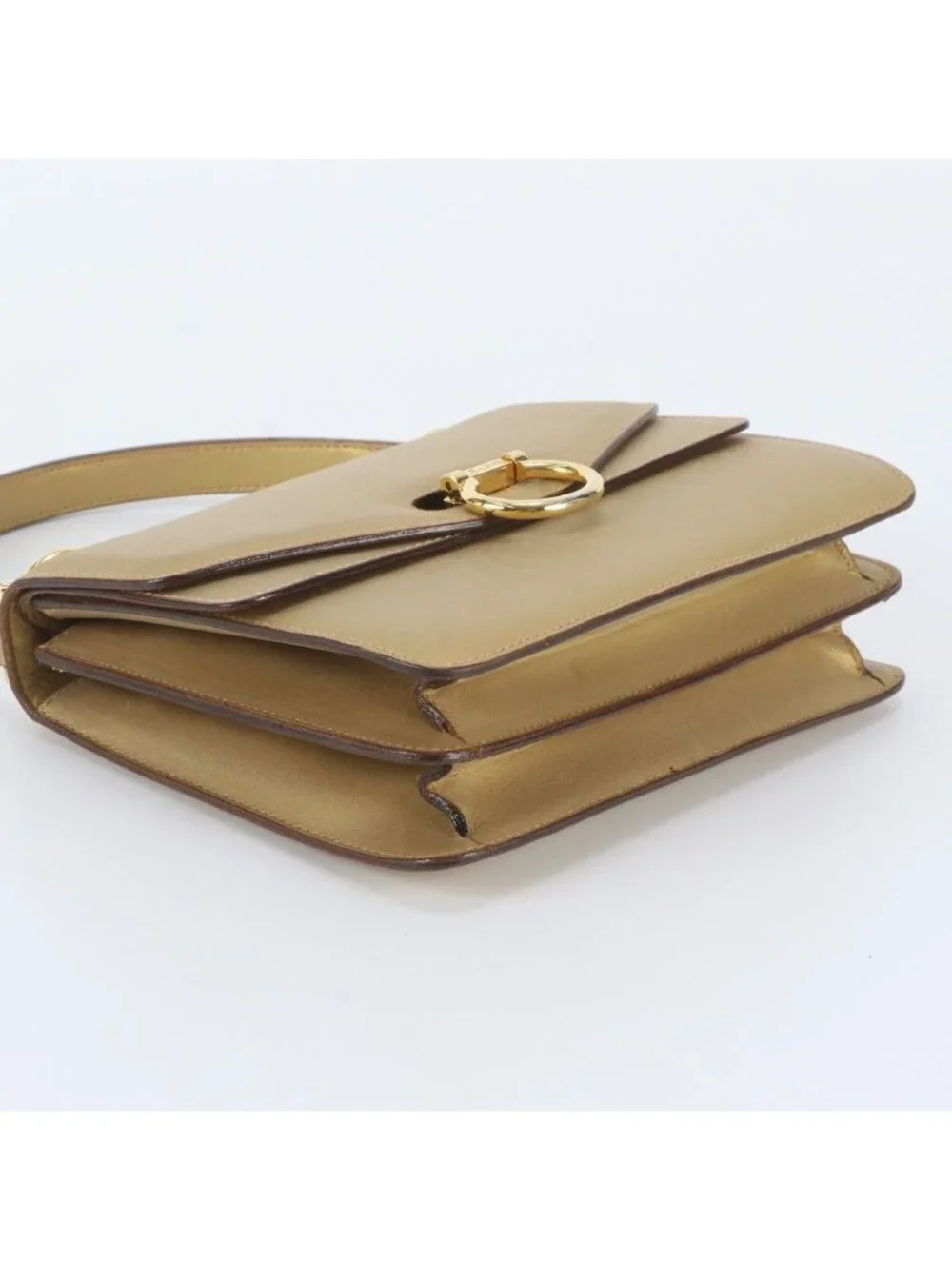 Celine Vintage Leather Handbag Gold
